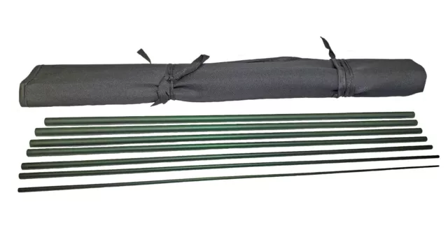 Im-8 Graphite Travel Fly Rod Blanks 3/4Wt 7Pc 8Ft Dark Matte Green