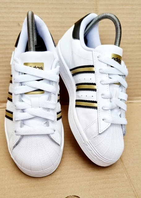 Superstar bianche nere clearance e oro