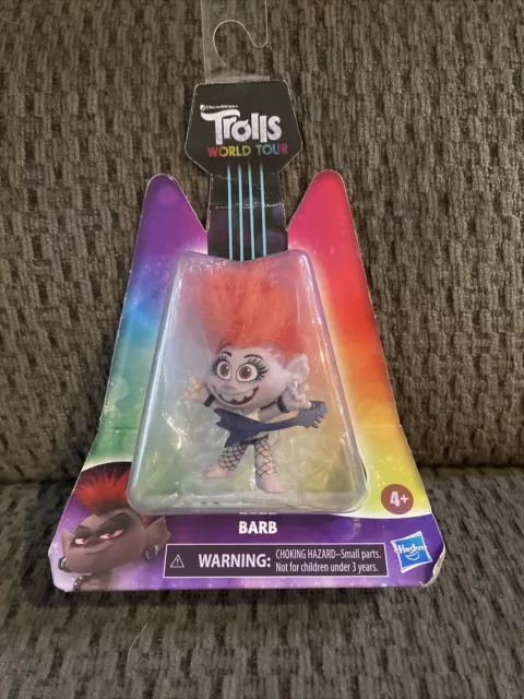 Trolls World Tour QUEEN BARB Electric Guitar 3” Figure Toy Cake Topper
