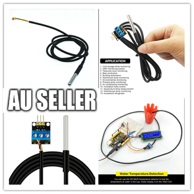 DS18B20 TEMPERATURE TEMP Sensor Digital Thermal Probe For Arduino ...