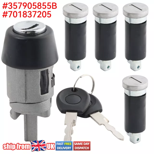 Complete Set Ignition Switch Door Lock Barrel 701837205 For VW T4 TRANSPORTER