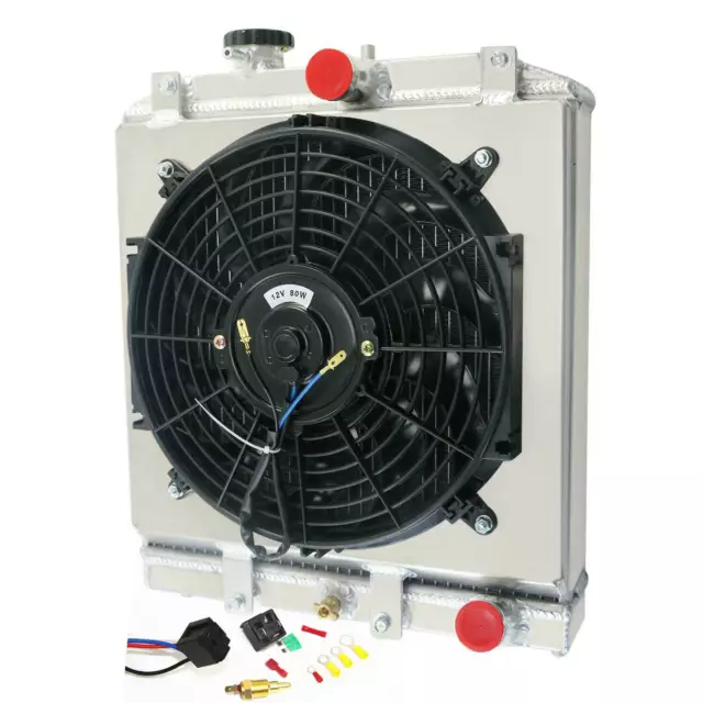 2 Rangée Radiateur+90W ventilateur+Relais Pour Honda Civic Eg Ek/CRX Del Sol