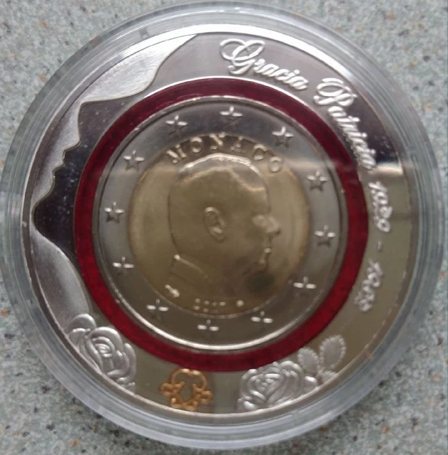 Fürstin Gracia Patricia Von Monaco 2 Euro MONACO 2 EURO 2017 Sonderausgabe "Polymer-Gedenkausgabe Gracia Patricia