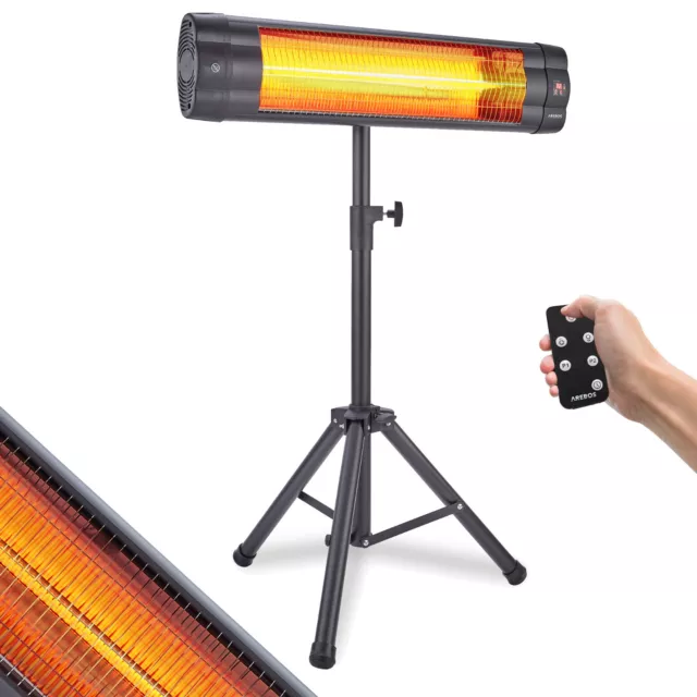 AREBOS Infrarotstrahler Heizstrahler Terrassenstrahler Wärmestrahler 2500W FB