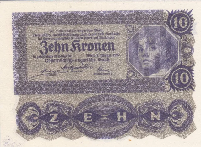 Austria 10 Kronen 1922 UNC