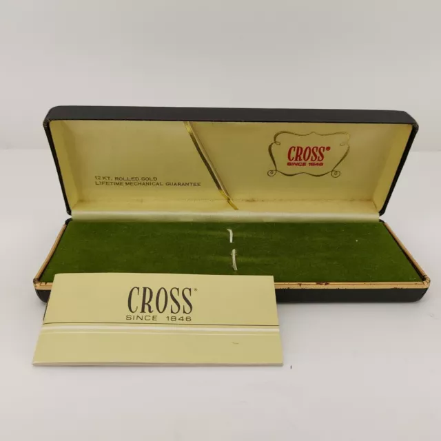 Vintage Cross Pen Caja Vacía Dos Ranuras #4726