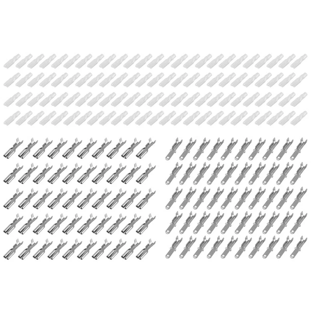 200PCS Male/Female Spade Crimp Terminals Electrical Insulating Sleeve Wire WraM6
