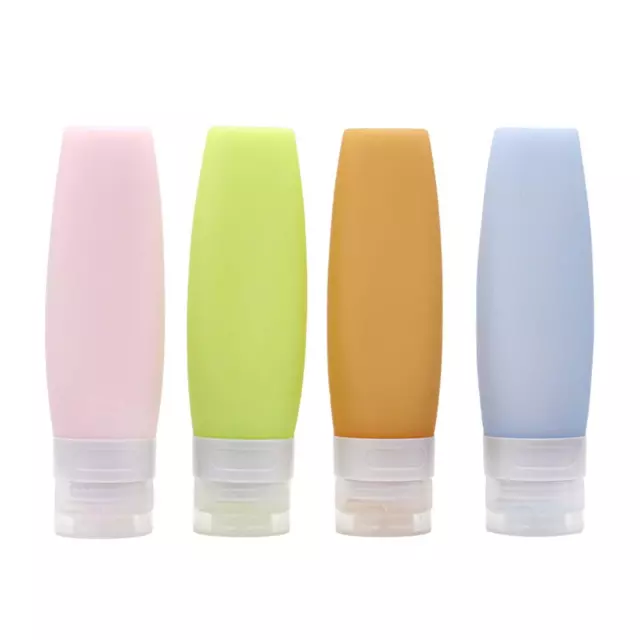 4Pcs Silicone Travel Bottles  Travel Bottles for Toiletries 90ml Squeezable
