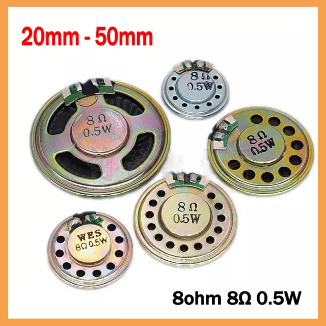 Mini Signaltongeber Rund Summer 8ohm 8Ω 0.5W Lautsprecher Ø 20 25 30 40 50mm