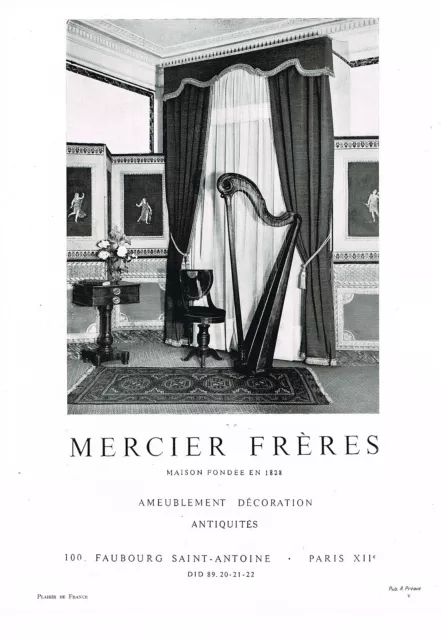 PUBLICITE  1959   MERCIER FRERES  ameublement décoration