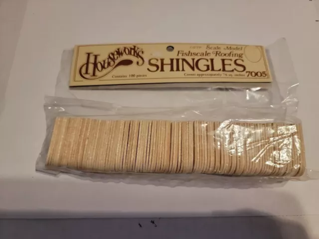 Houseworks Dollhouse Fishscale Roofing Shingles 7005 1/12th scale 100 pieces