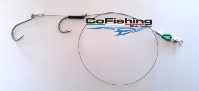 Terminale Pesce Serra Cf1294 Cofishing 4/0 Pesca 40 Lb Montatura 40 Cm Cavetto