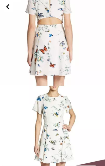 NWT PJK Patterson J Kincaid Butterfly flutter swing dress S M anthropologie