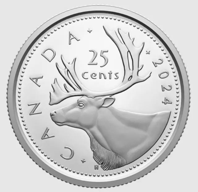 2024 CANADA 25 cent pure silver quarterKing Charles obverse taken