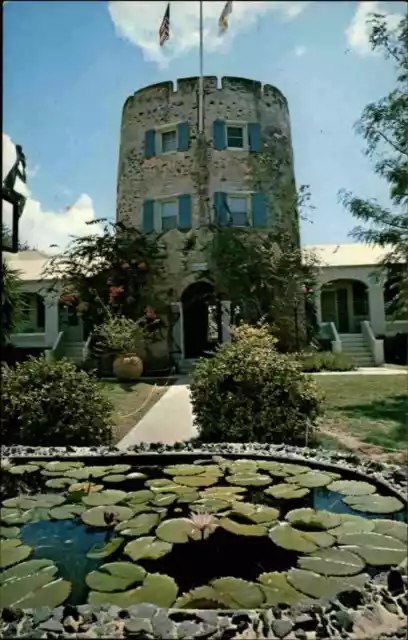 U.S. Virgin Islands St. Thomas Vintage Postcard Amerika Bluebeards Tower Turm