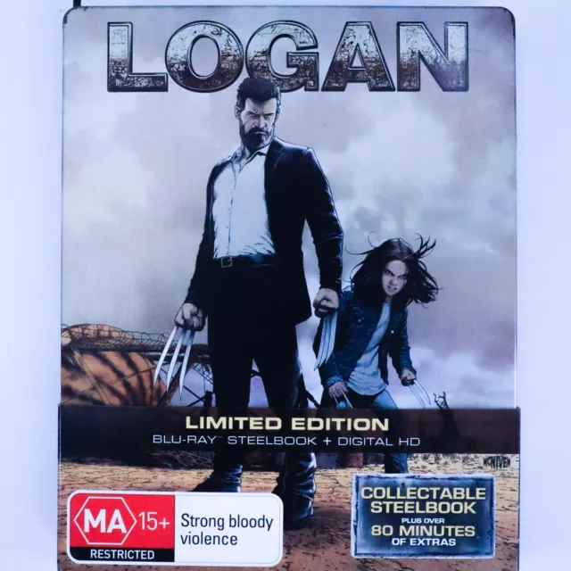 Logan (Blu-ray, 2017) Action Sci-Fi Drama Hugh Jackman Patrick Stewart Steelbook