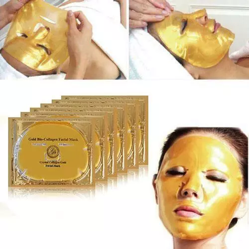 6 pz Maschera per cura del viso anti-rughe cristallo di collagene biologico oro premium