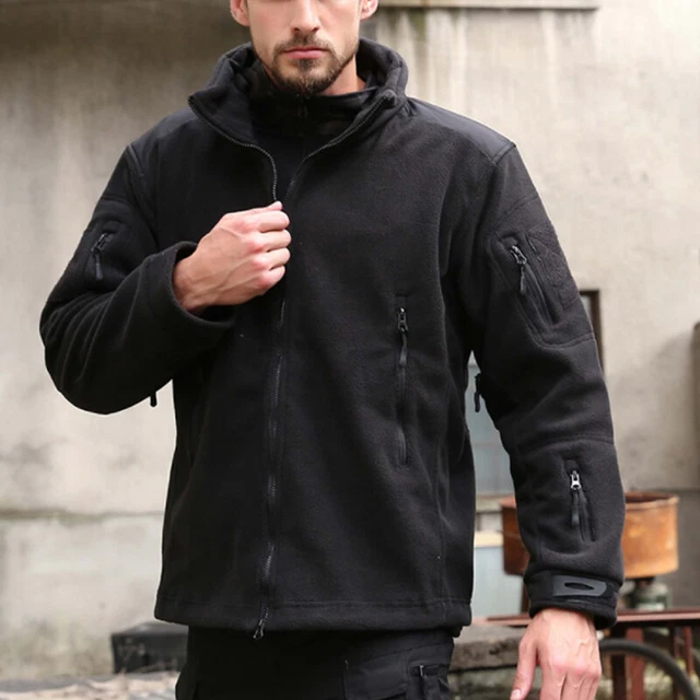 Mens Extra Thick Warm Fleece Heavy Duty Work Jacket Padded Anti Pill Winter Uk~ 8