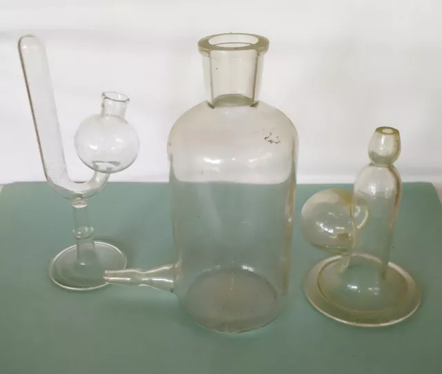Ampolla , tubo fermentazione,tiralatte in Vetro soffiato antica vetreria