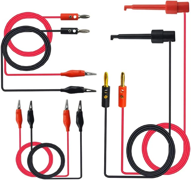 Sonde Multimètre Testeur Silicone électricien Cordon Mesure Pinces Crocodile vis