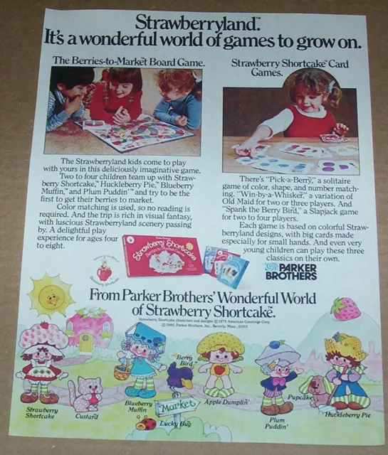 1983 print ad - Strawberry Shortcake girl dinnerware Betty Crocker