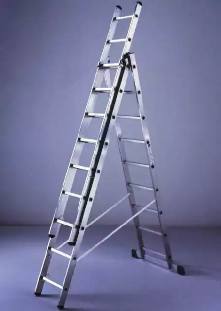 Scala Alluminio Telescopica 3x11 Gradini altezza 7,96 metri Facal SL310-3