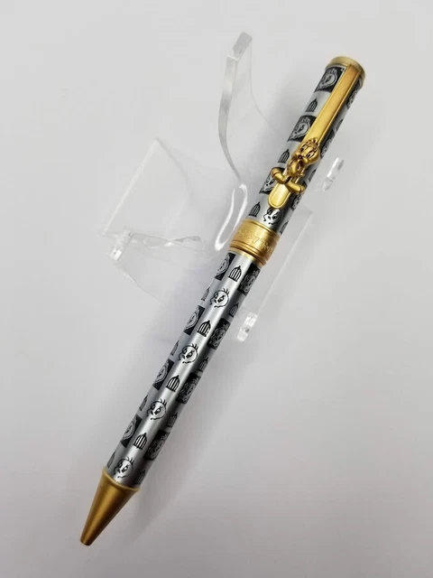 Tweety Bird Pen Looney Tunes Vintage 1996 Gray Metal Gold Trim Nice No Box