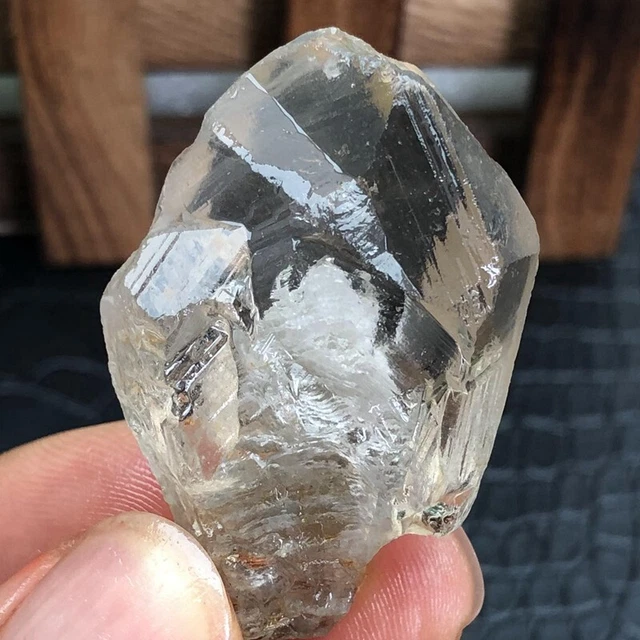 Rare Natural hyaline white Phantom Ghost include Garden Quartz gem tip Crystal