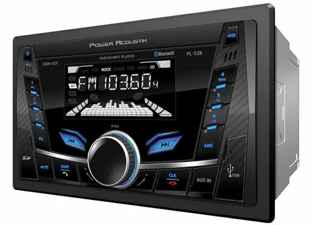 Power Acoustik PL-52B Double-Din in-Dash Digital Audio Receiver with Bluetooth