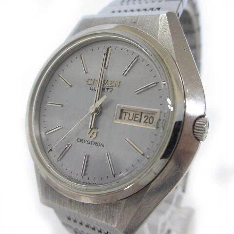 JUNK citizen Christron Crystron Watch 8620 860161 Metal Band Silver Men s JUNK citizen Christron Crystron Watch 8620 860161 Metal Band Silver Men s