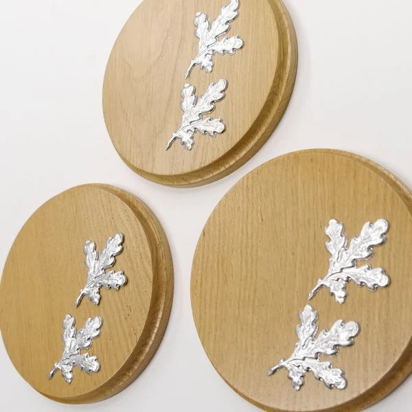 3X Keilerschilder Redondo Roble Claro Af 15 CM Con 6x Aluminio Hoja de Nuevo 3