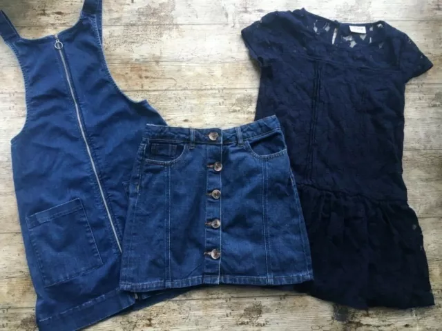 PACCHETTO RAGAZZA 9-10 ANNI Marks and Spencer NEXT abito in pizzo gonna denim