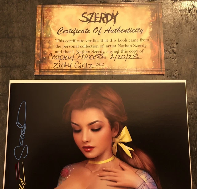 ZIRTY GIRLZ #3 Belle Cosplay Signed Nathan Szerdy Cover C w/ COA