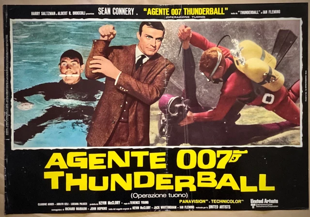 AGENT 007 THUNDERBALL-FOTOBUSTA Originale-Sean Connery, Auger, Celi ...