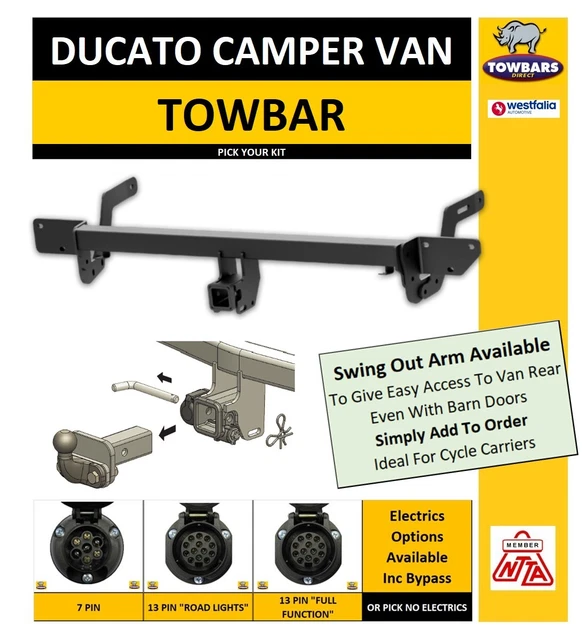 WESTFALIA DETACHABLE TOWBAR For Fiat Ducato Camper Van 2006on Receiver