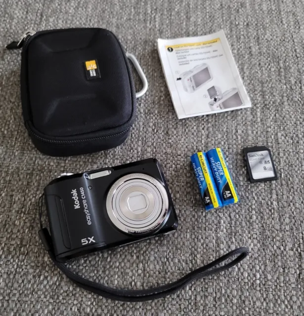 Kodak EasyShare C1450 14.0MP 5x Zoom Digital Camera/Black/8GB SD CARD/Case