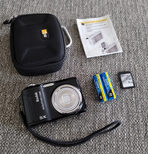 Kodak EasyShare C1450 14.0MP 5x Zoom Digital Camera/Black/8GB SD CARD/Case