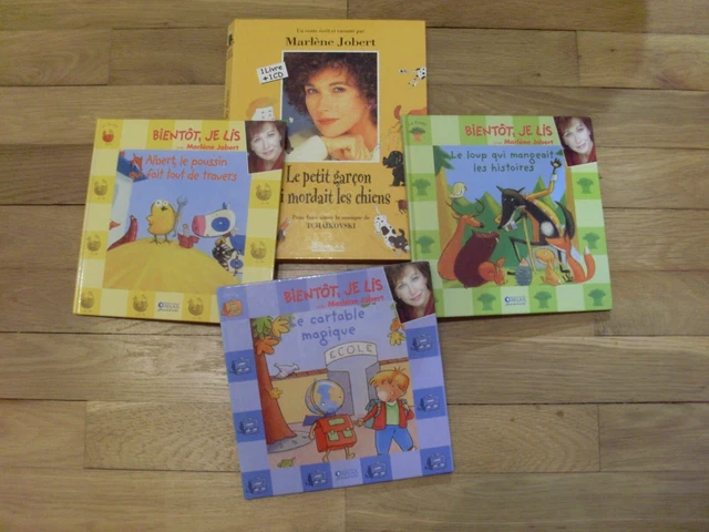 LOT 4 LIVRES "bientôt, je lis" avec CD + un conte raconté par Marlène