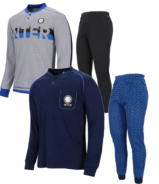 Pigiama Inter Uomo Planetex - Maglia E Pantaloni In Pile, Ufficiale FC Internazionale - Foto 5