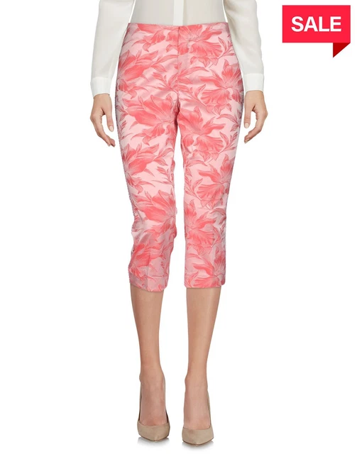 CTRL €140 TERESA DAINELLI Pantaloni Jacquard Capri Taglia 25 Made in Italy