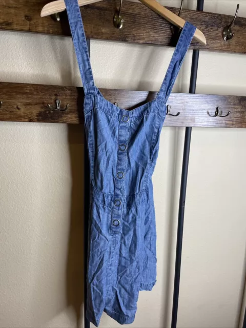 Volcom Women’s Jean Romper Size Large 10 Blue