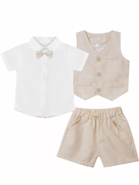 TiaoBug Kinder Anzug Baby Jungen Festlich Ouffits Smoking Gentleman Kleidung Set