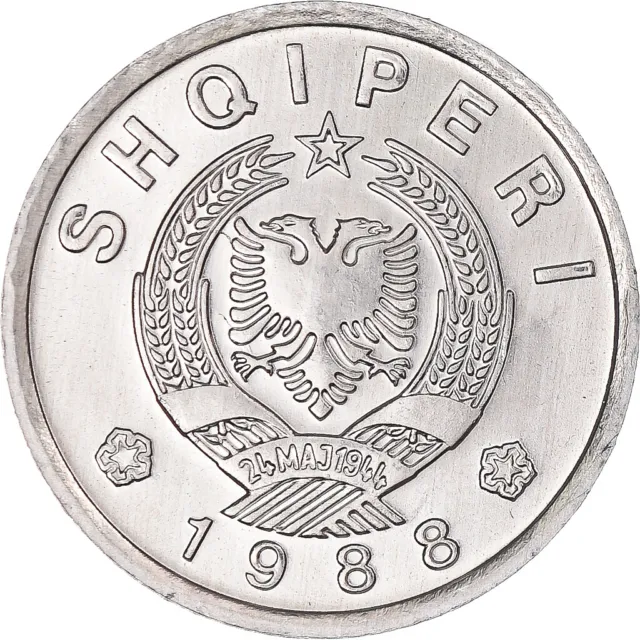 [#131367] Coin, Albania, 20 Qindarka, 1988, Rome, MS, Aluminum, KM:65