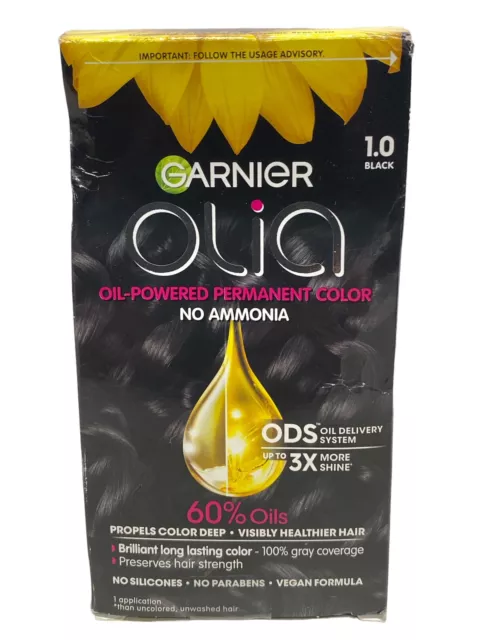 Garnier Olia Ammonia-Free Brilliant Color Oil-Rich Permanent Hair Color Black