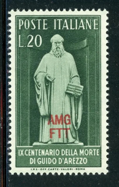 AMG-FTT Trieste MNH: Scott #80 20l Guido D'AREZZO 900th Ann CV$9+