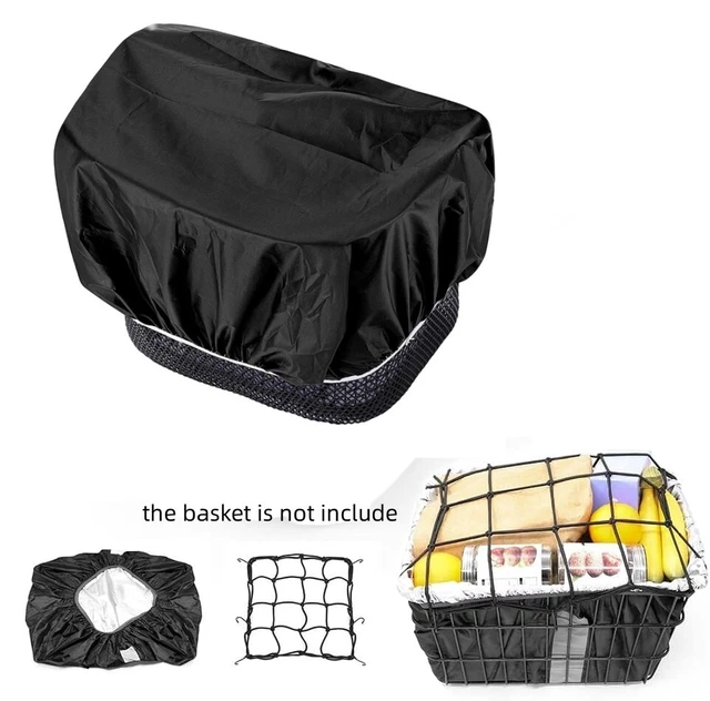 Kit Protection Pluie Vélo WIYETY - Housse Panier Imperméable Filet Bagages Housse Selle - Noir - Universel Pour La Plupart Des Vélos