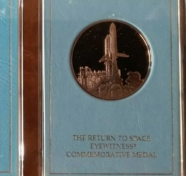 Six Franklin Mint Bronze Commemorative Eyewitness Medals in Original FM Cases