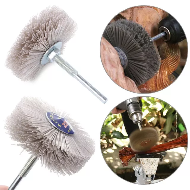 Drill Flower Head Abrasive Wire Grinding Nylon Wheel Brush Deburring Grinder