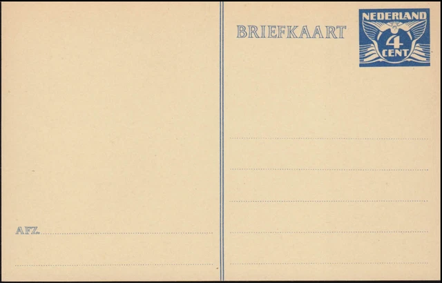 Postkarte P 191 Taube 4 Cent blau, ungebraucht ** / MNH
