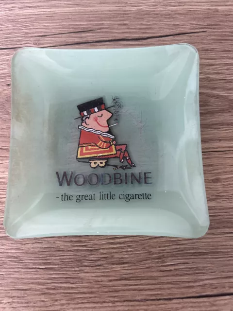 Vintage’ Woodbine The Great Little Cigarette’ Glass Advertising Ashtray